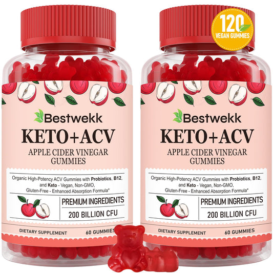 Bestwekk Apple Cider Vinegar Gummies bottle front showing packaging design for daily wellness