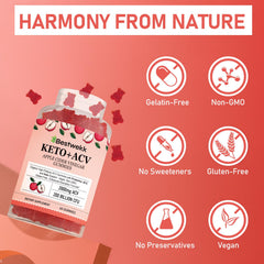 Gelatin-free vegan formulation detail on Bestwekk ACV Gummies