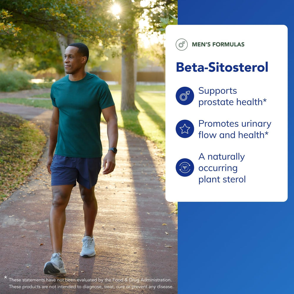 Beta-Sitosterol capsules close-up showing vegan formula