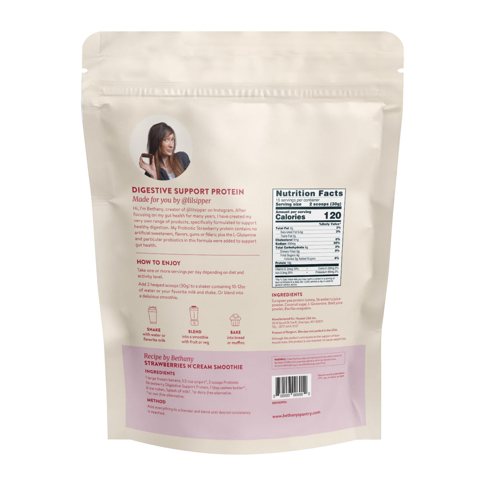BETHANY'S PANTRY shaker-ready mix convenient for on-the-go protein boosts.