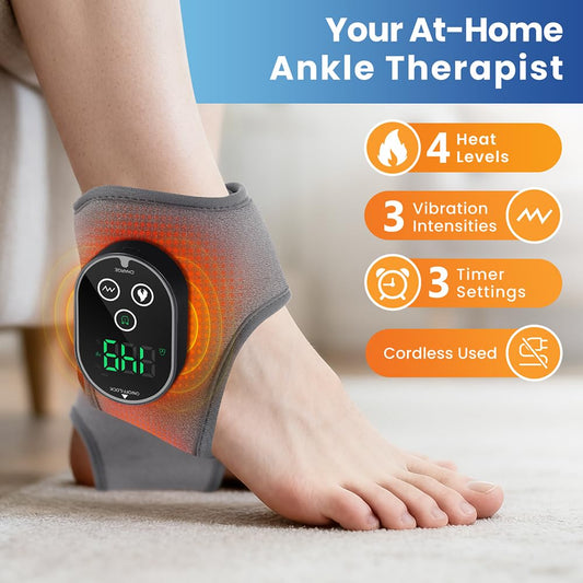 BETOLEAN ankle massager with heat mode delivering targeted warmth