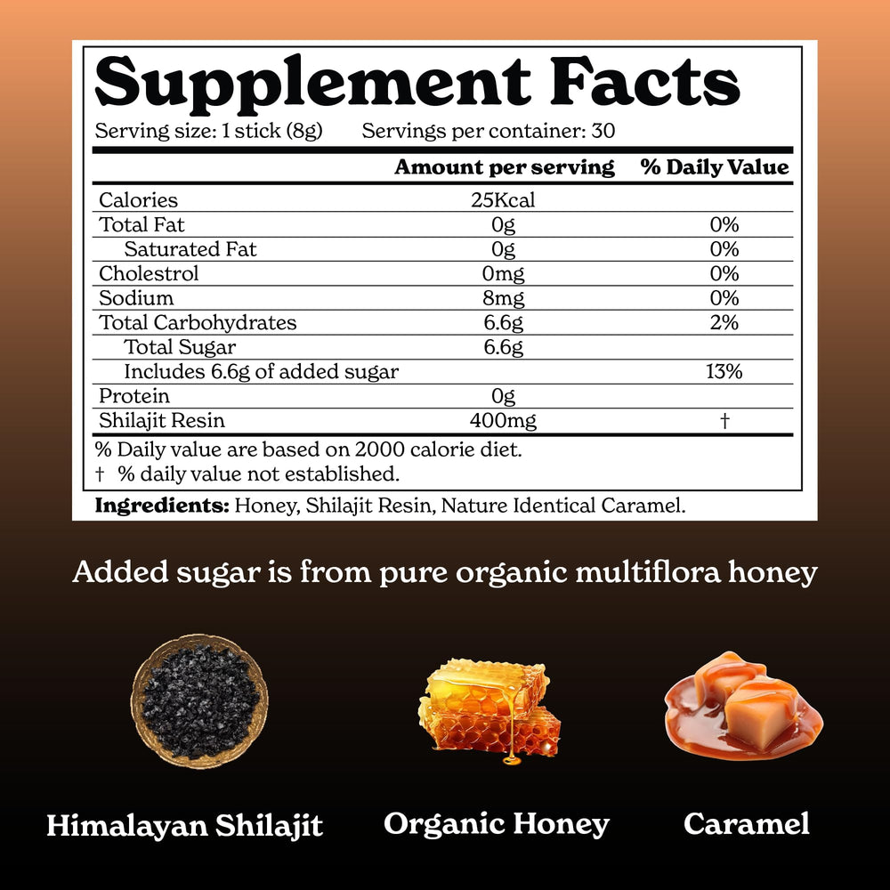 Better Alt Himalayan Shilajit honey stick for on-the-go energy boost.