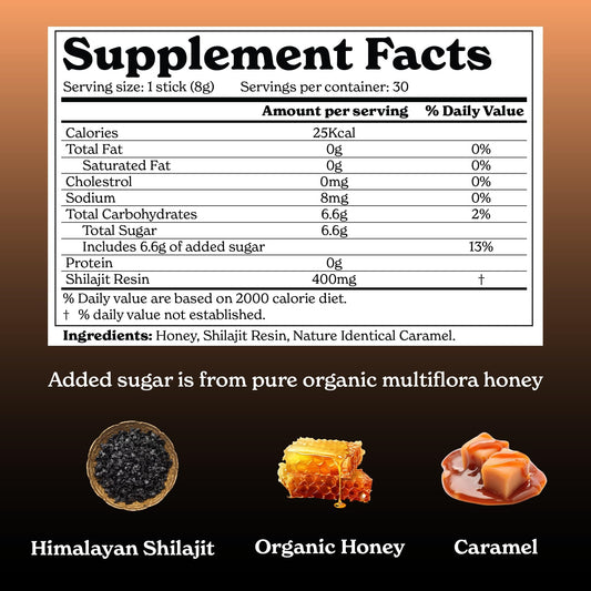 Better Alt Himalayan Shilajit honey stick for on-the-go energy boost.