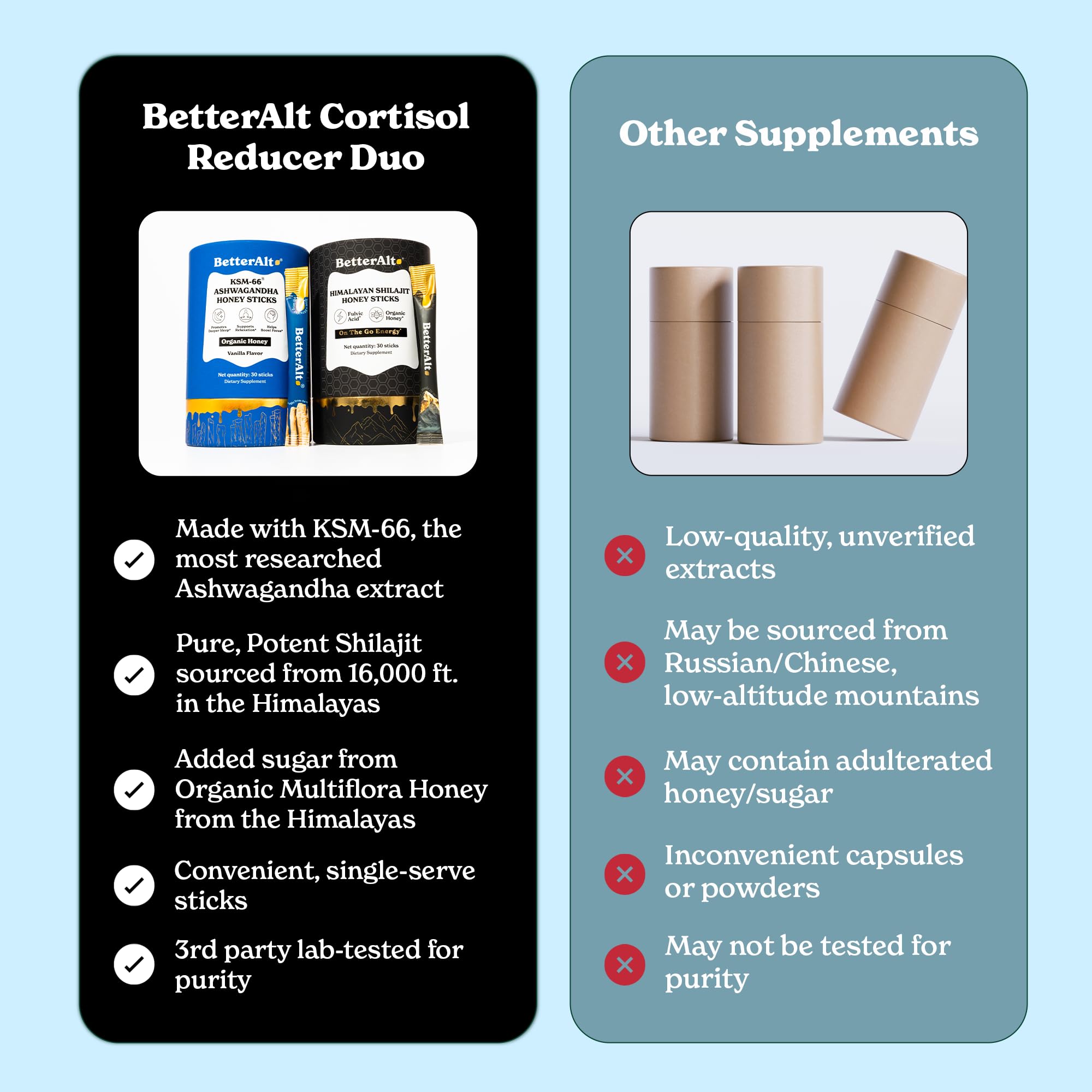 Better Alt Immune-support honey stick image conveys antioxidant-rich daily wellness