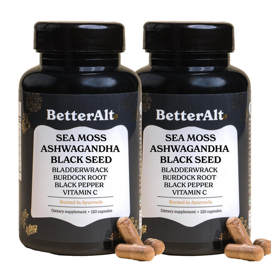 Better Alt Iris Sea Moss bottle showing all-in-one vitality support