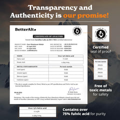 Better Alt Lab Test Report showing transparency and quality