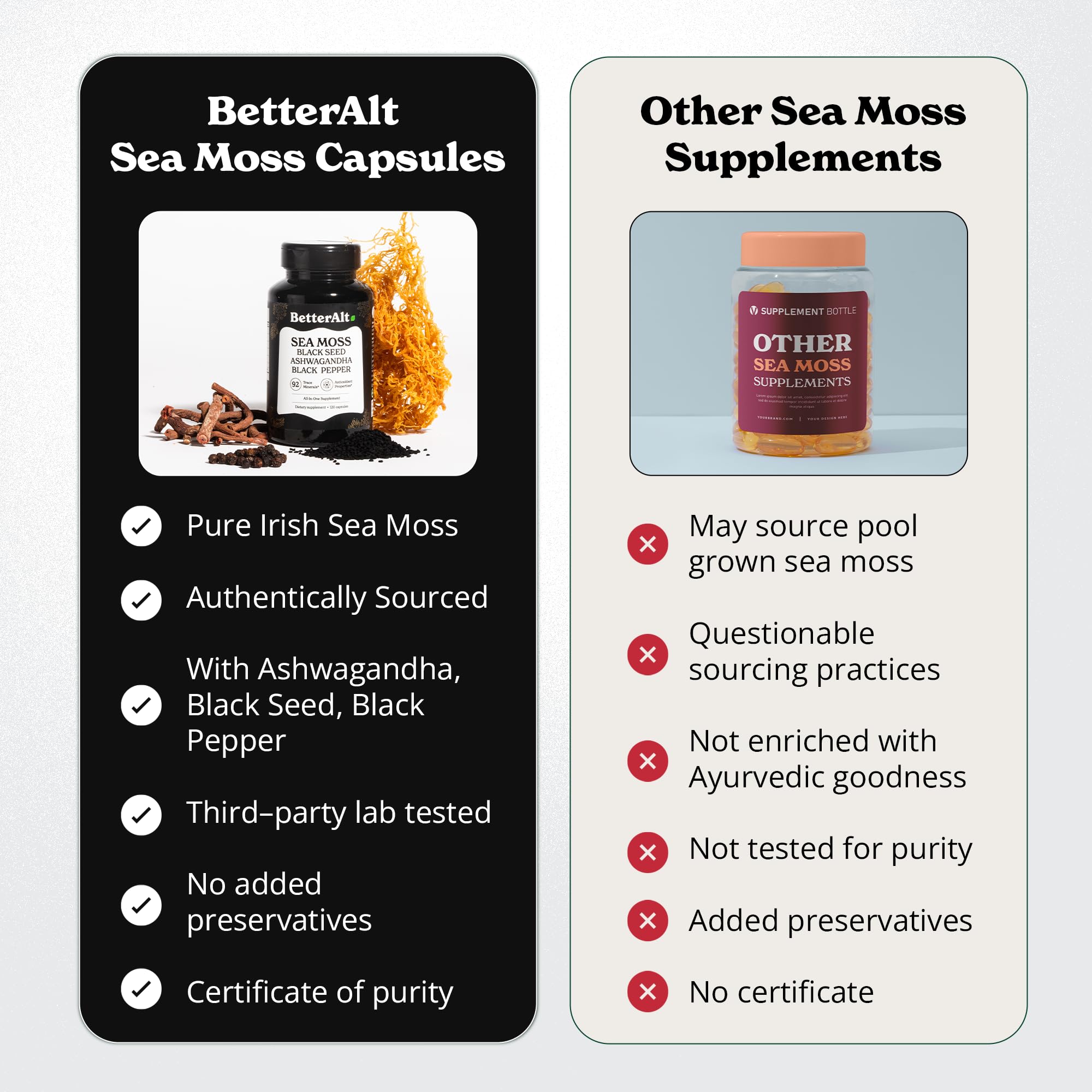 Better Alt lab testing badge signals purity and quality