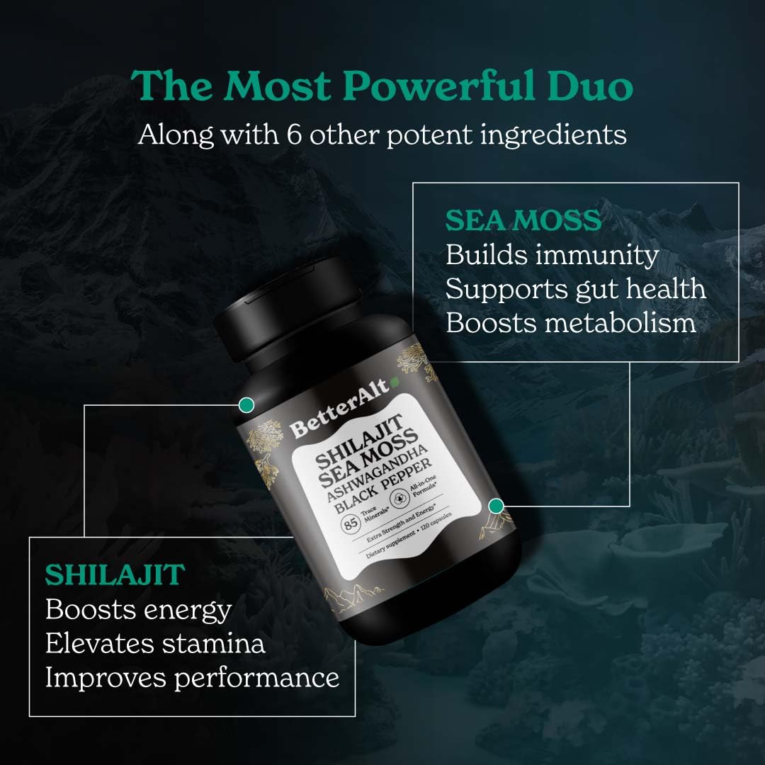Better Alt Mineral-rich formula graphic emphasizes 85+ minerals for vitality.