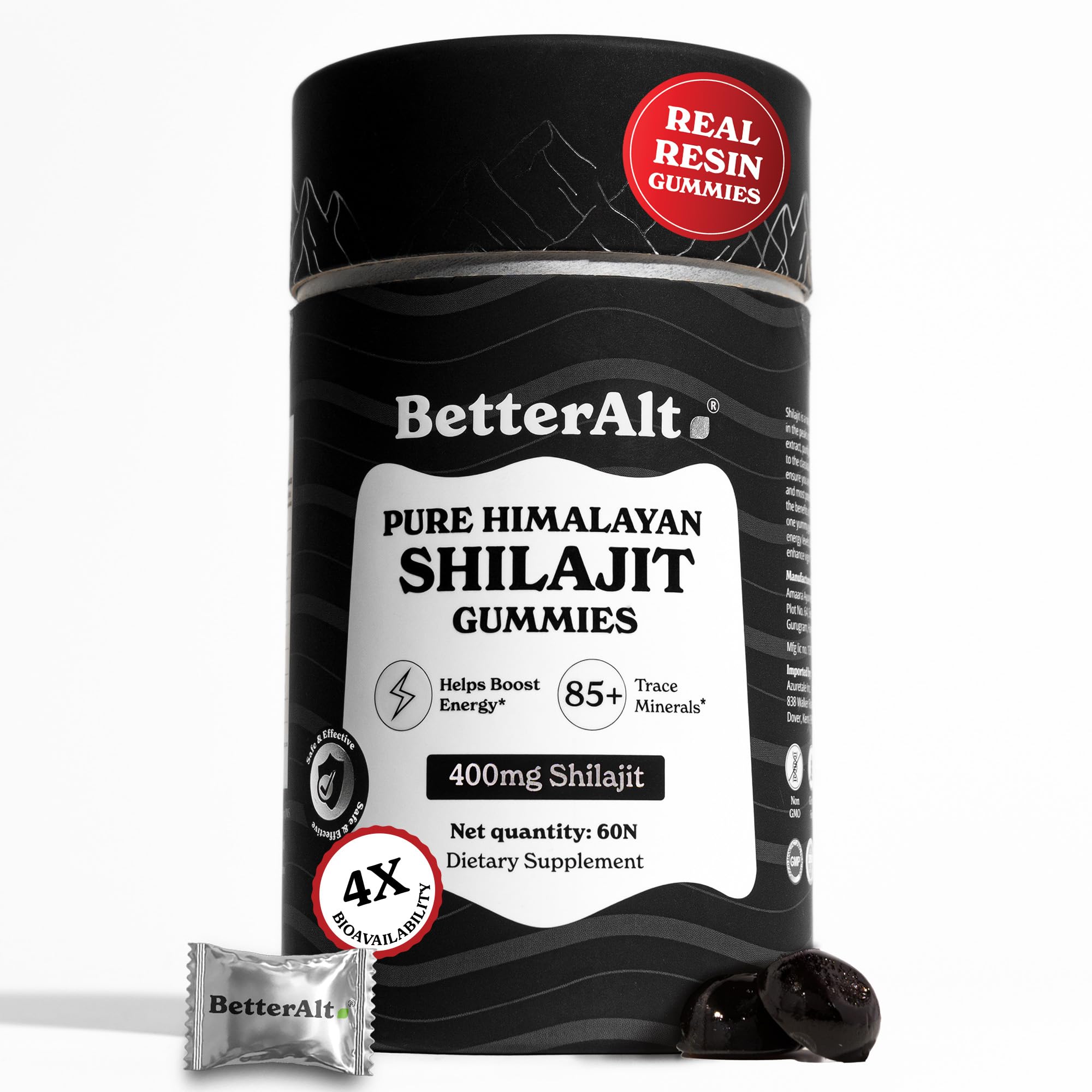 Better Alt Shilajit Gummies bottle with tamarind flavor for daily energy support