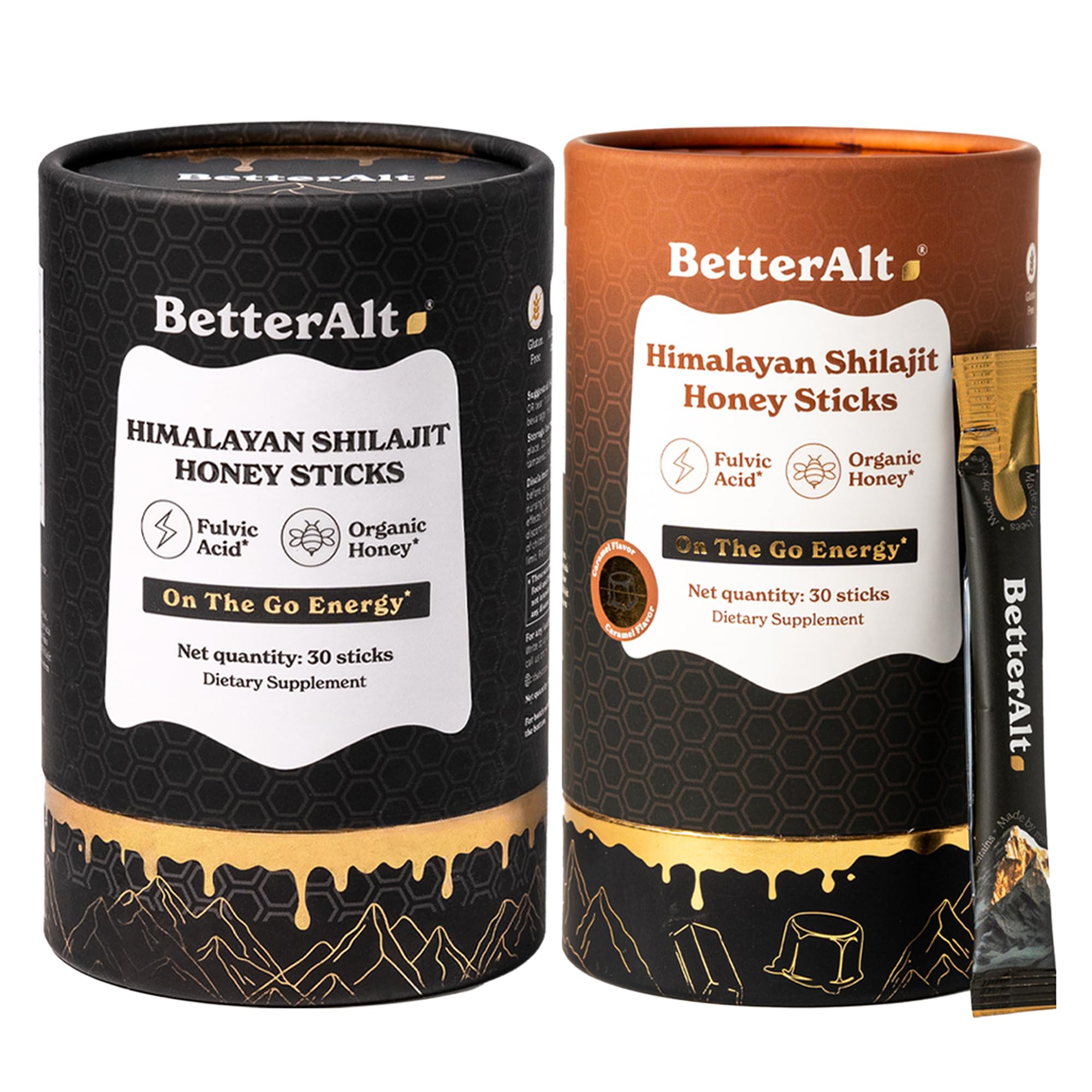 Better Alt Pure Himalayan Shilajit Sticks classic pack for easy daily energy boost.