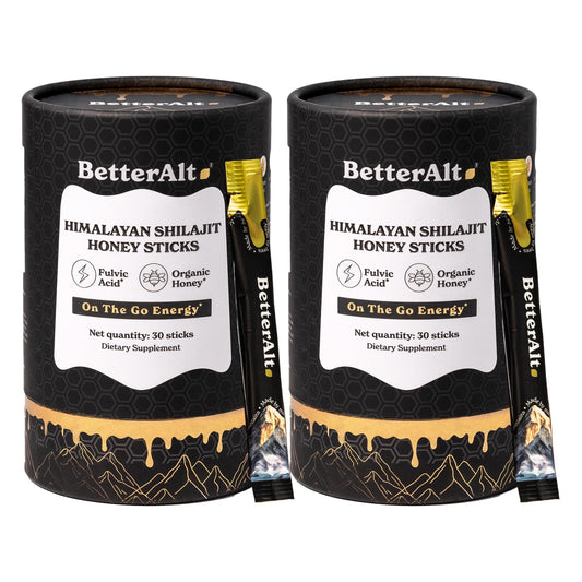 Better Alt Shilajit Honey Stick pack for easy daily energy.