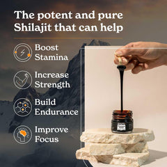 Better Alt Shilajit resin dissolving in water ready to mix.