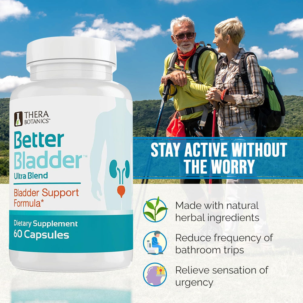 Better Bladder Ultra capsules poured into glass with water