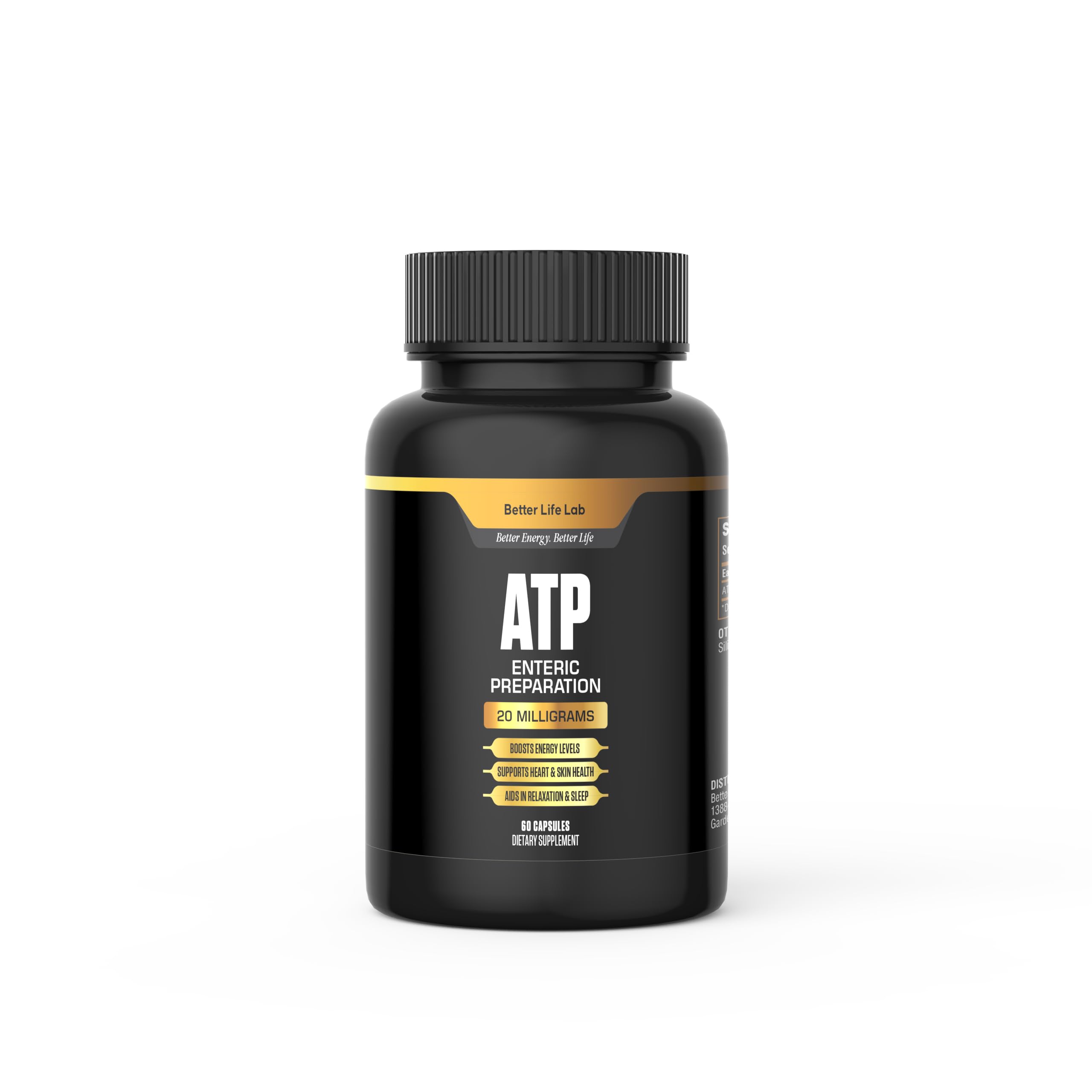 Better Life Lab ATP bottle front showing energy support for daily activities.