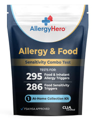 Better Life Science Allergy Hero kit front view for at-home testing.