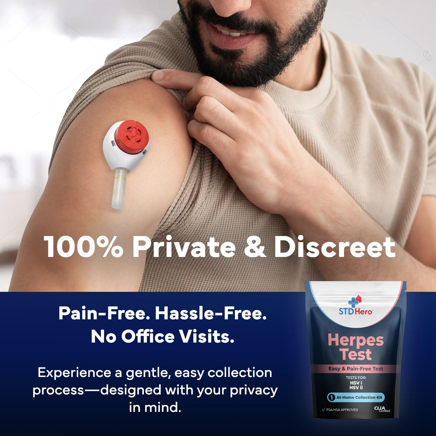 Better Life Science HSV test kit alcohol pads for clean preparation