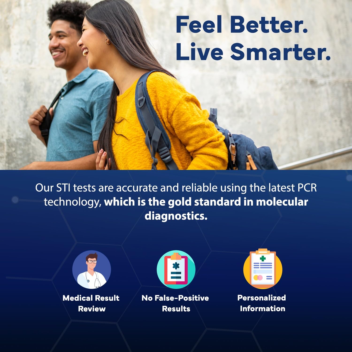 Better Life Science HSV test kit lab processing with CLIA-certified review