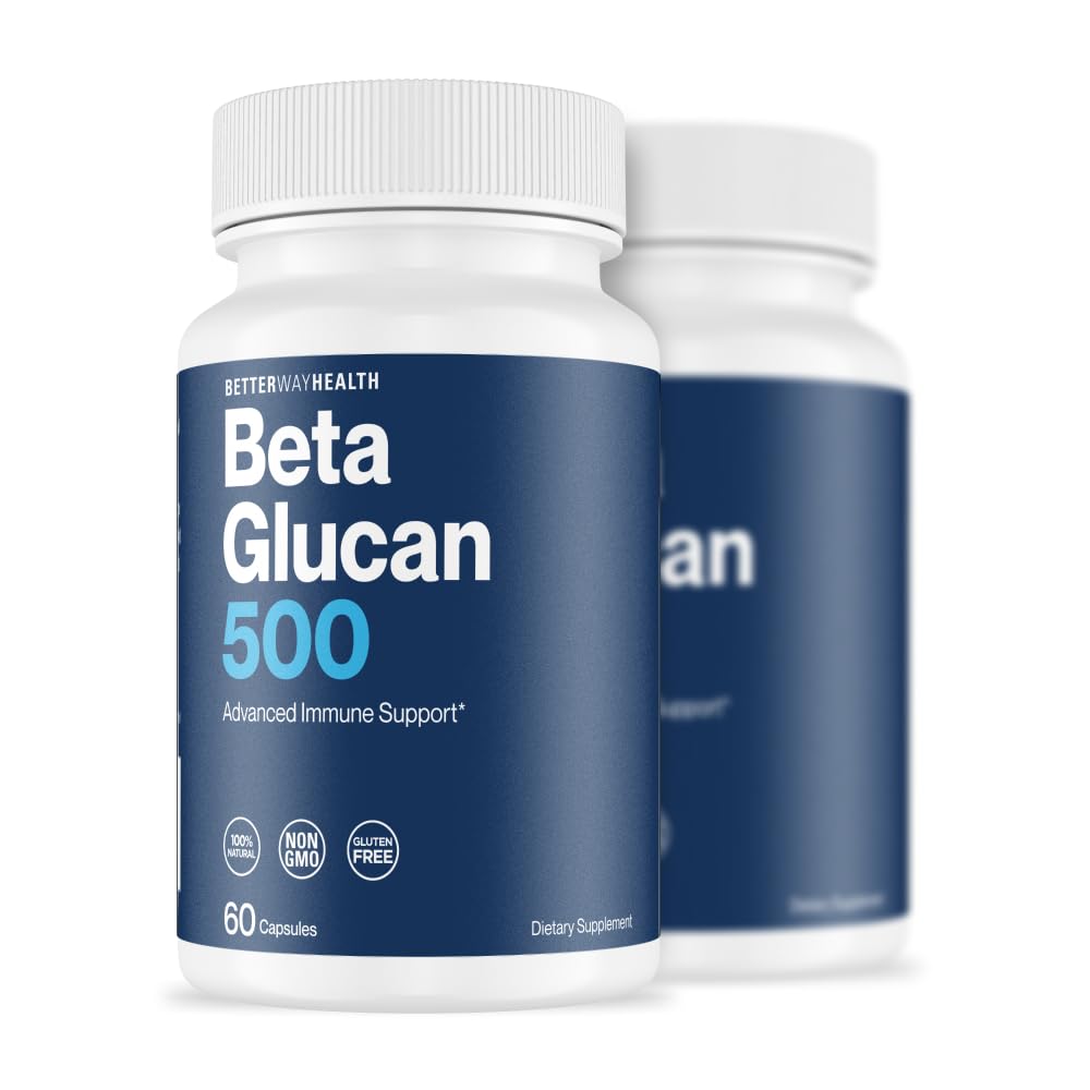 Better Way Health Beta Glucan 500 bottle front for daily immune support