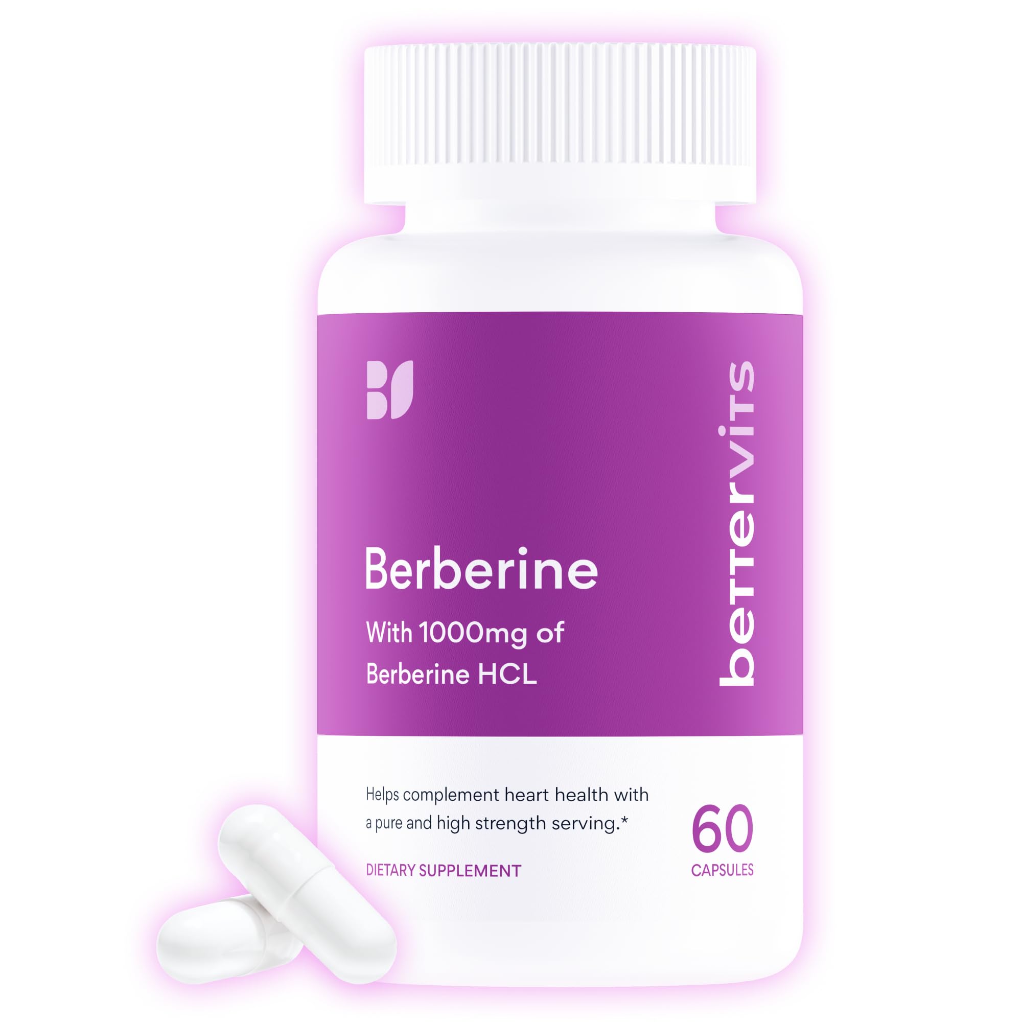 Bettervits Berberine 1000mg bottle close up for daily wellness support