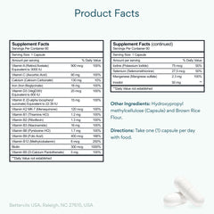 Bettervits daily dose packaging highlighting convenient once-daily tablet