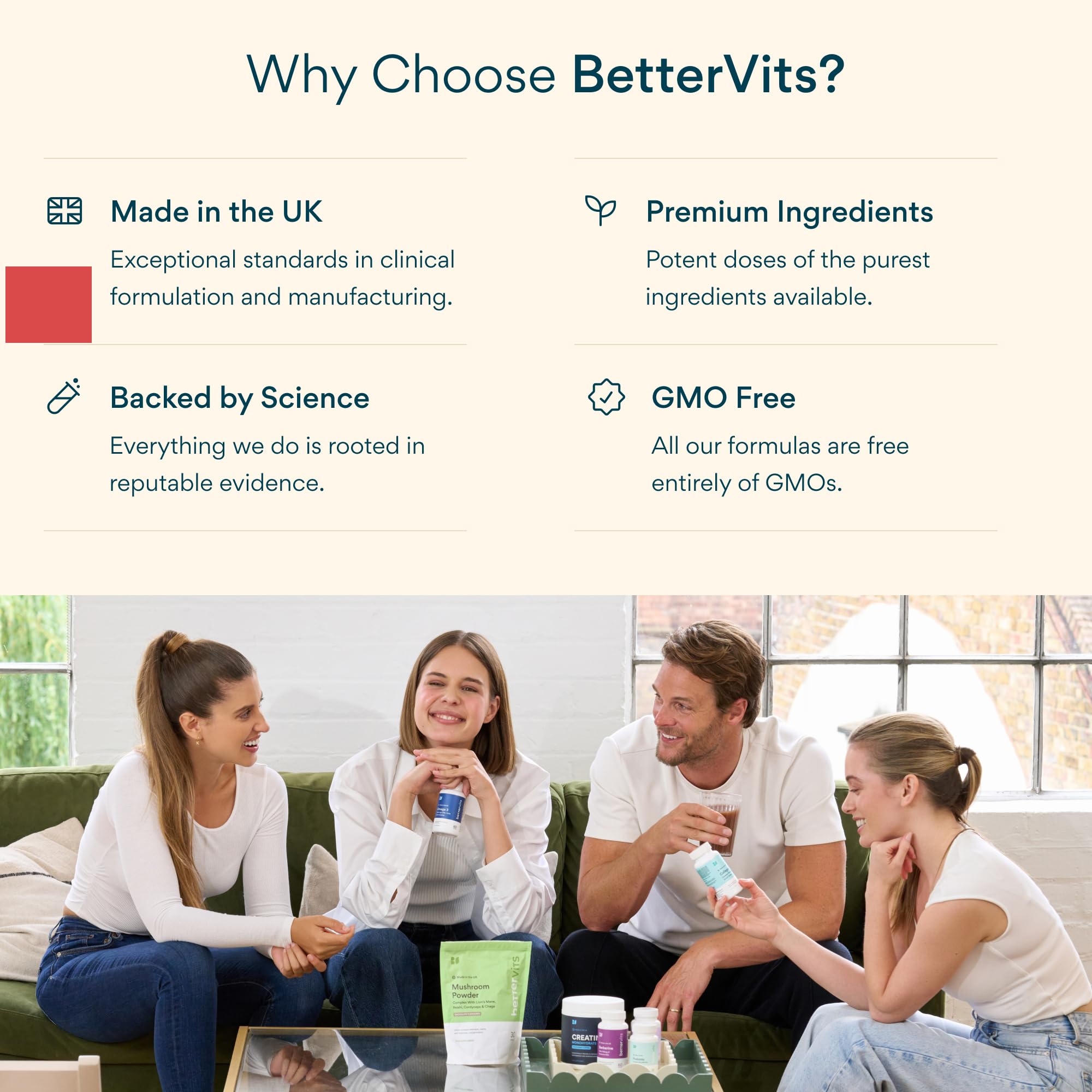 Bettervits herbal blend with maca sage black cohosh wild yam.