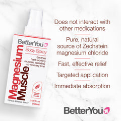 BetterYou Magnesium Muscle Body Spray application on neck area