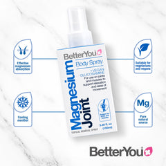 BetterYou Magnesium Muscle Body Spray ingredients arnica and capsicum