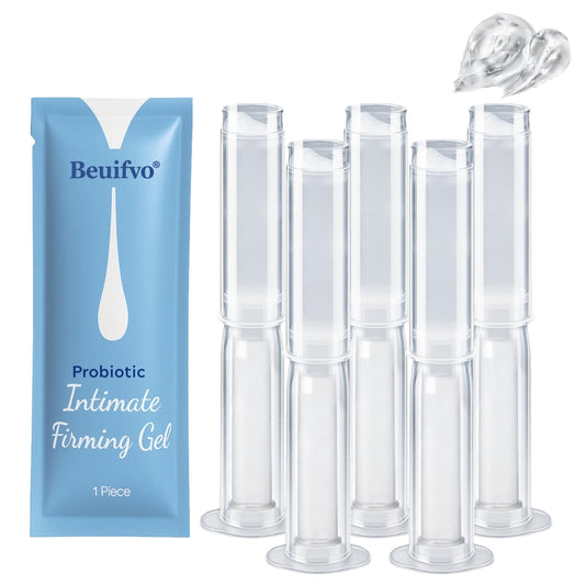 Beuifvo Probiotic Intimate Gel bottle pour for precise, hygienic application.