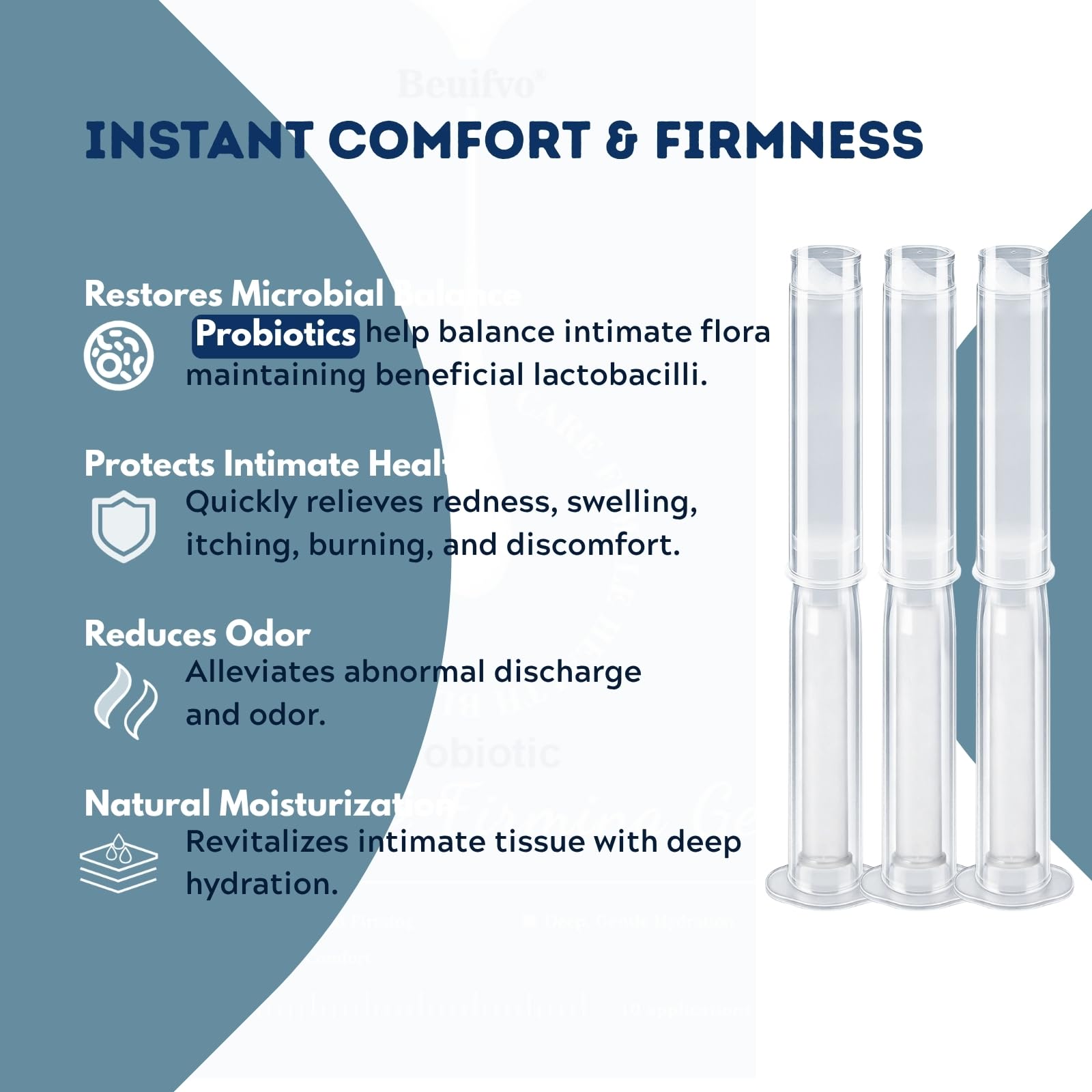 Beuifvo Probiotic Intimate Gel packaging for easy storage and access.
