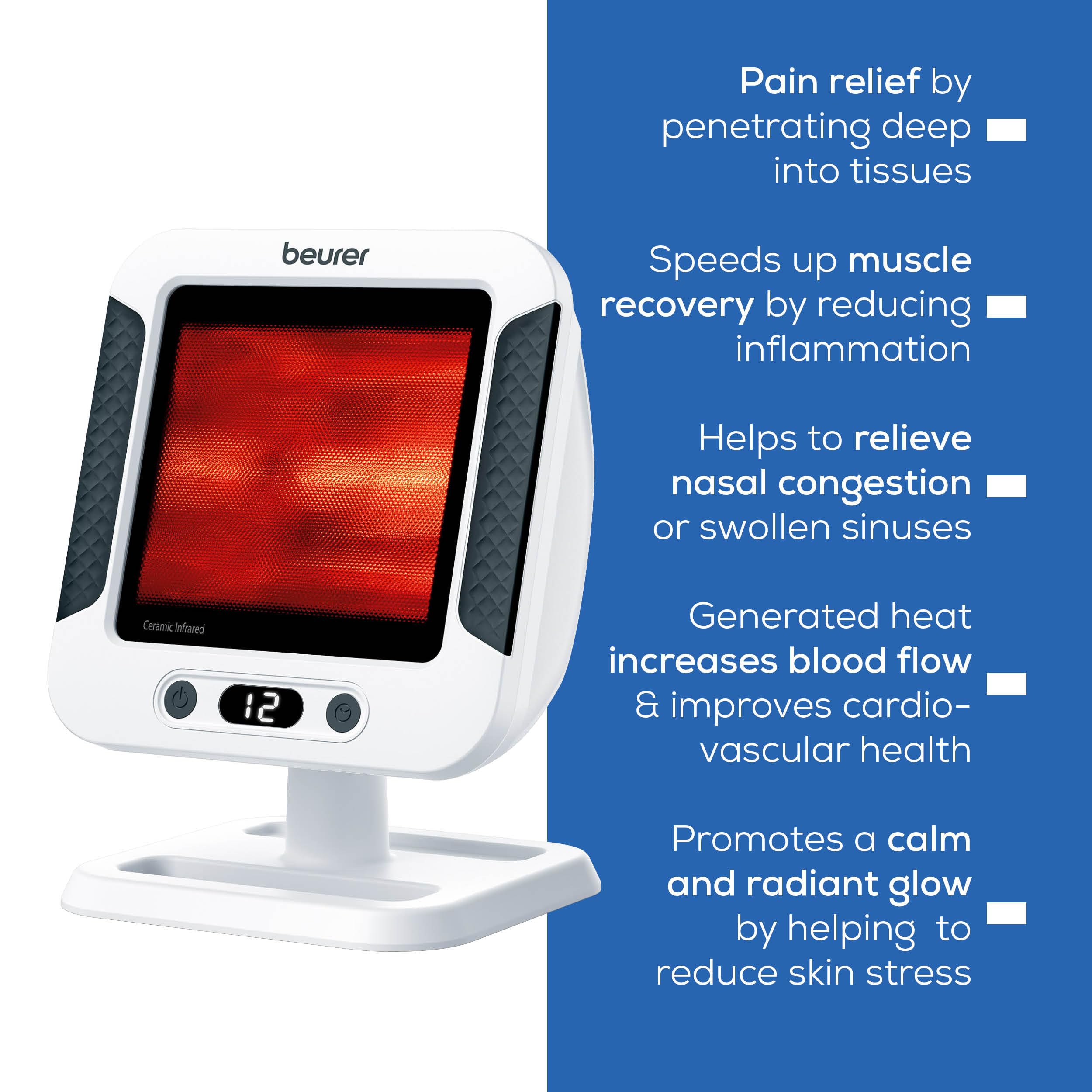 Beurer IL60 ergonomic design supports comfortable setup for relaxed sessions.