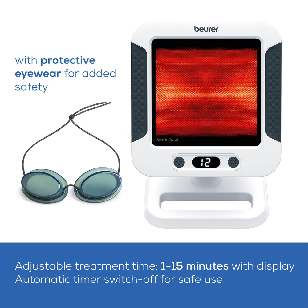 Beurer IL60 protective eyewear ensures safe use during red light therapy sessions.