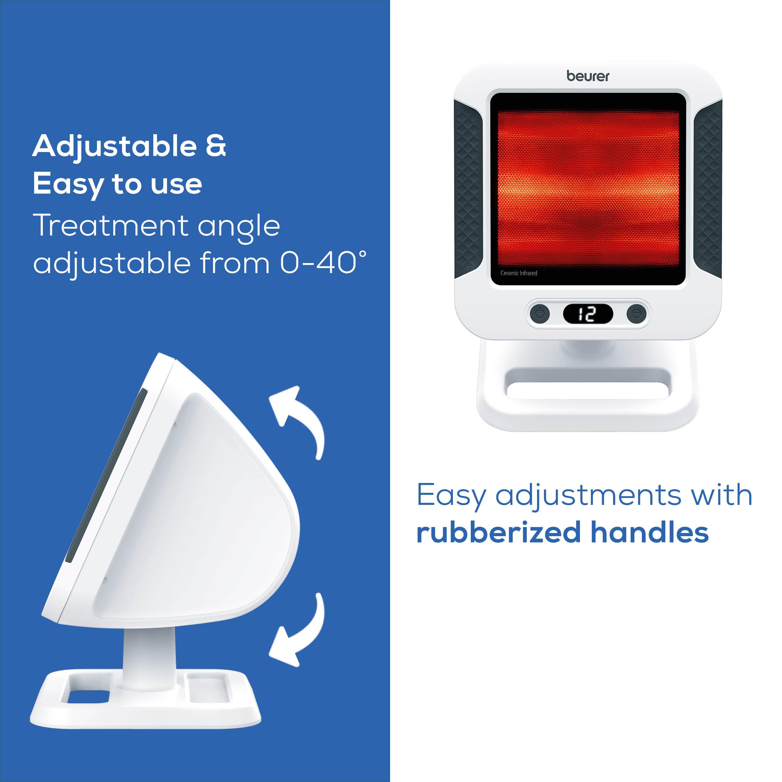 Beurer IL60 treatment area showcases wide 11.81 x 15.74-inch coverage for facial or full-body use.