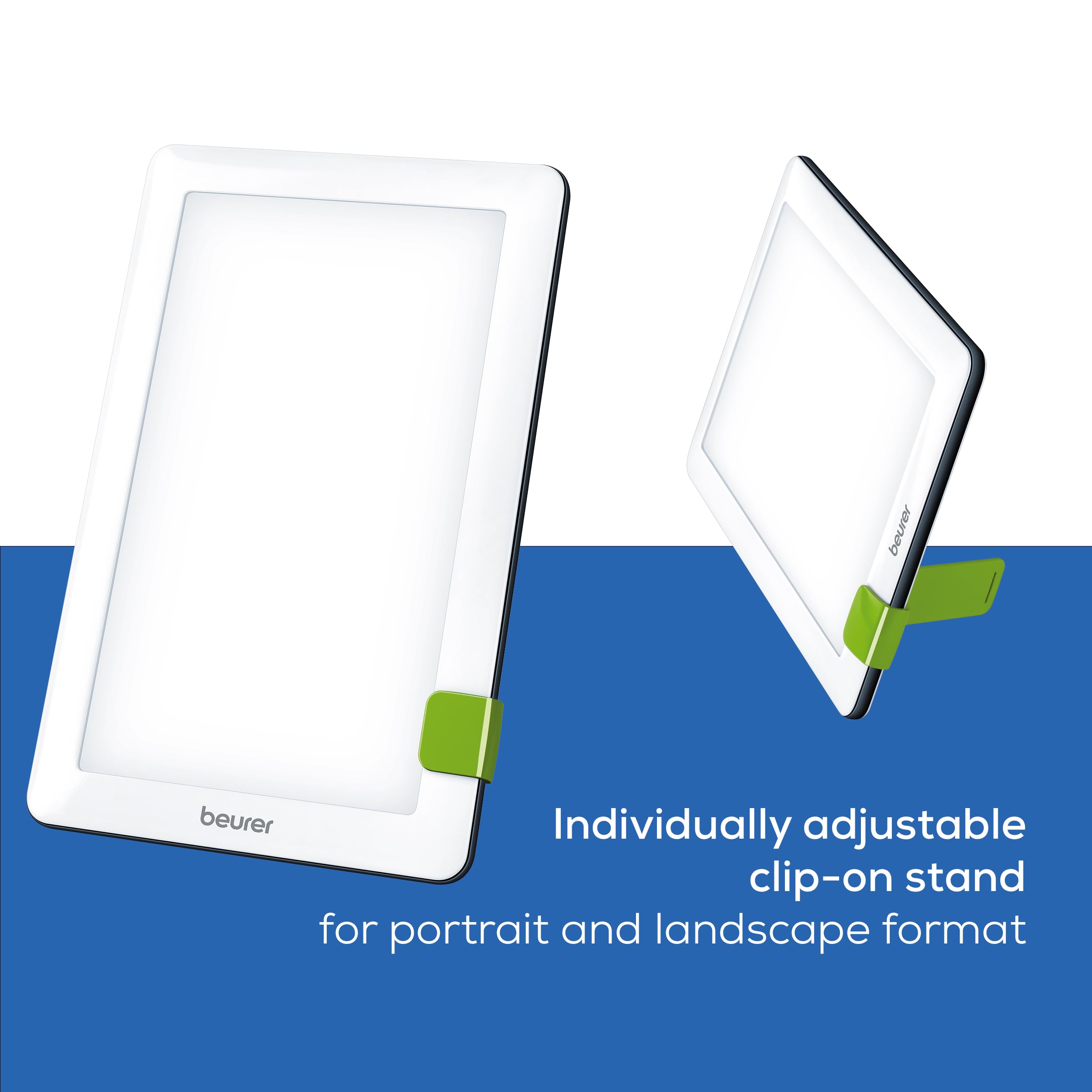 Beurer TL30 portrait-base in a modern workspace for flexible setup