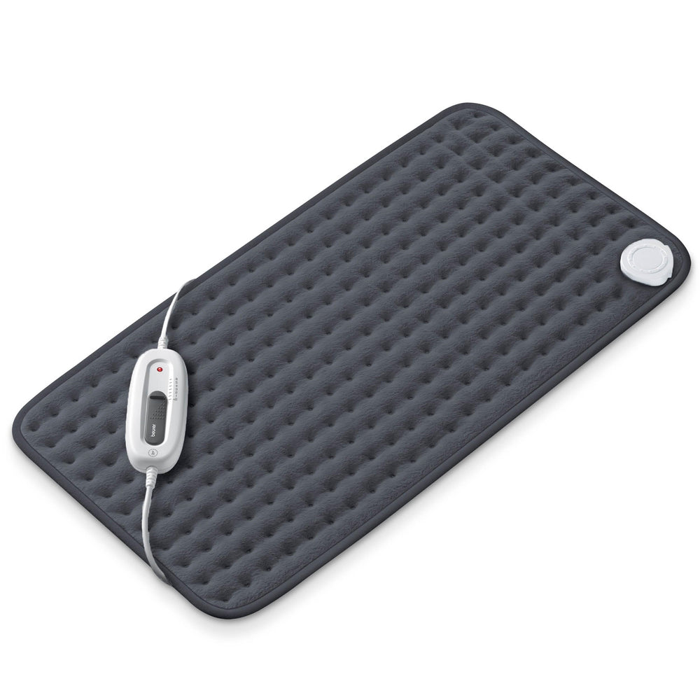 Beurer UHP26DRKGRY heating pad fabric close-up showing soft, plush texture.