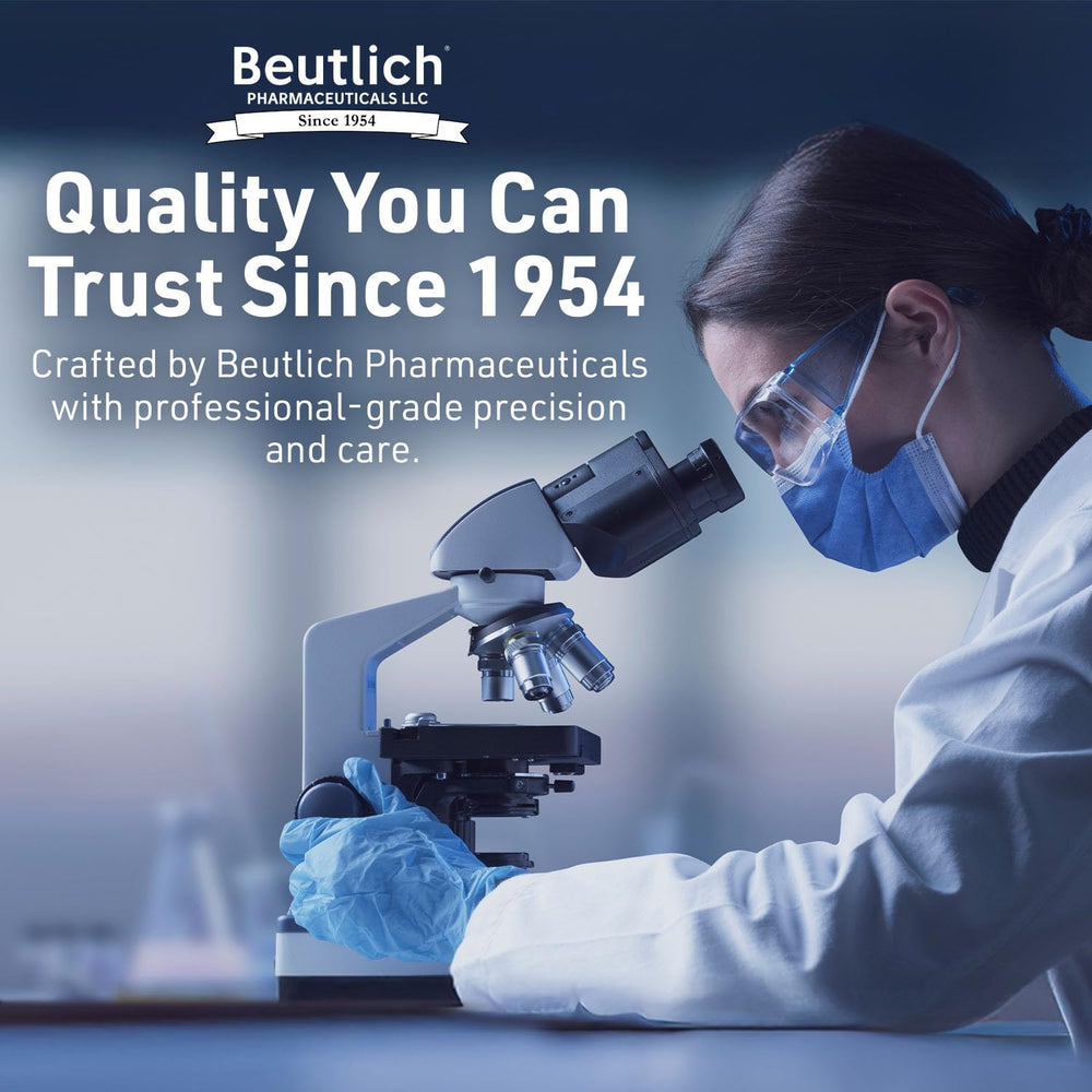 Beutlich Peridin-C daily-use routine with tablet imagery.