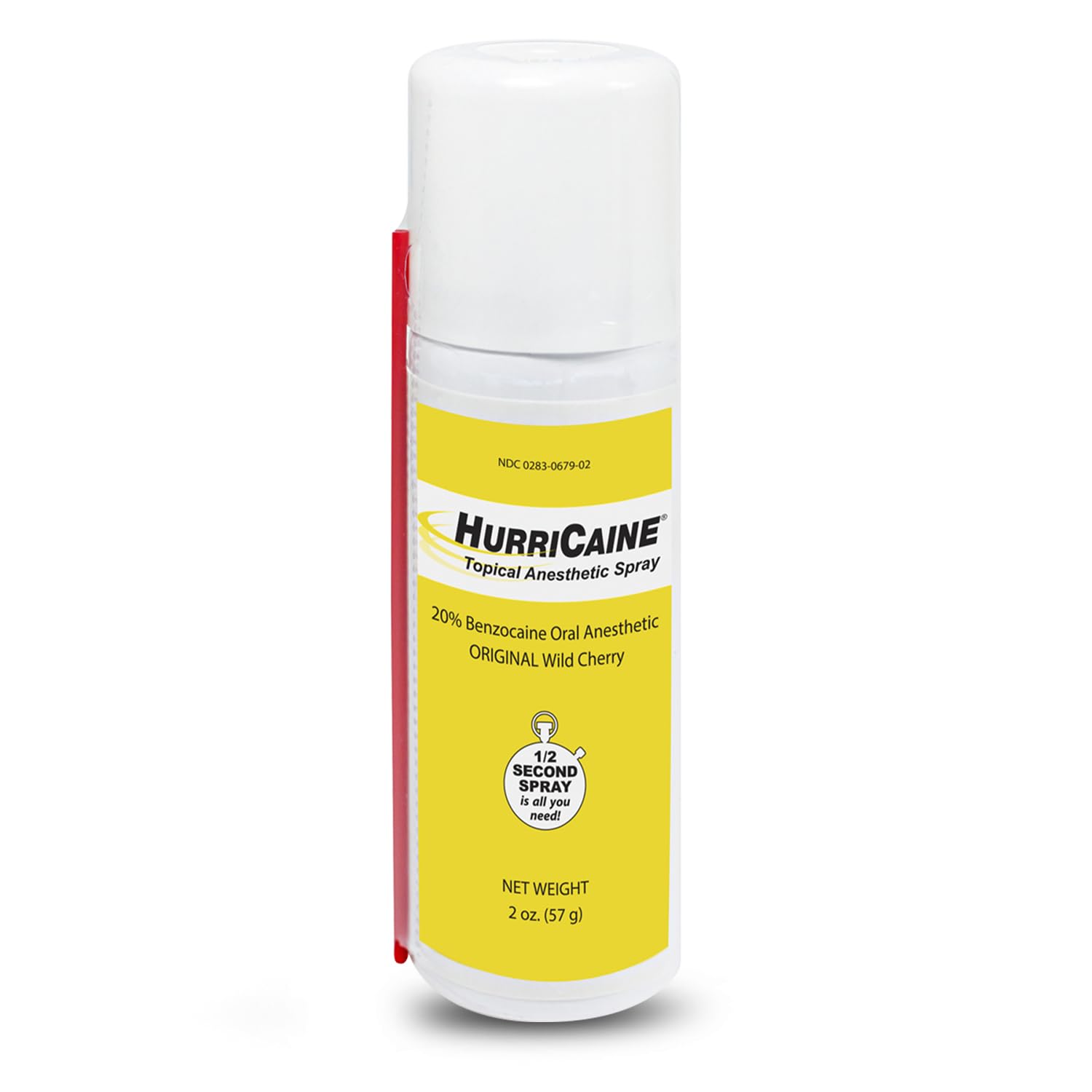 Beutlich Pharmaceuticals HurriCaine 20-percent spray bottle for quick mouth numbing.