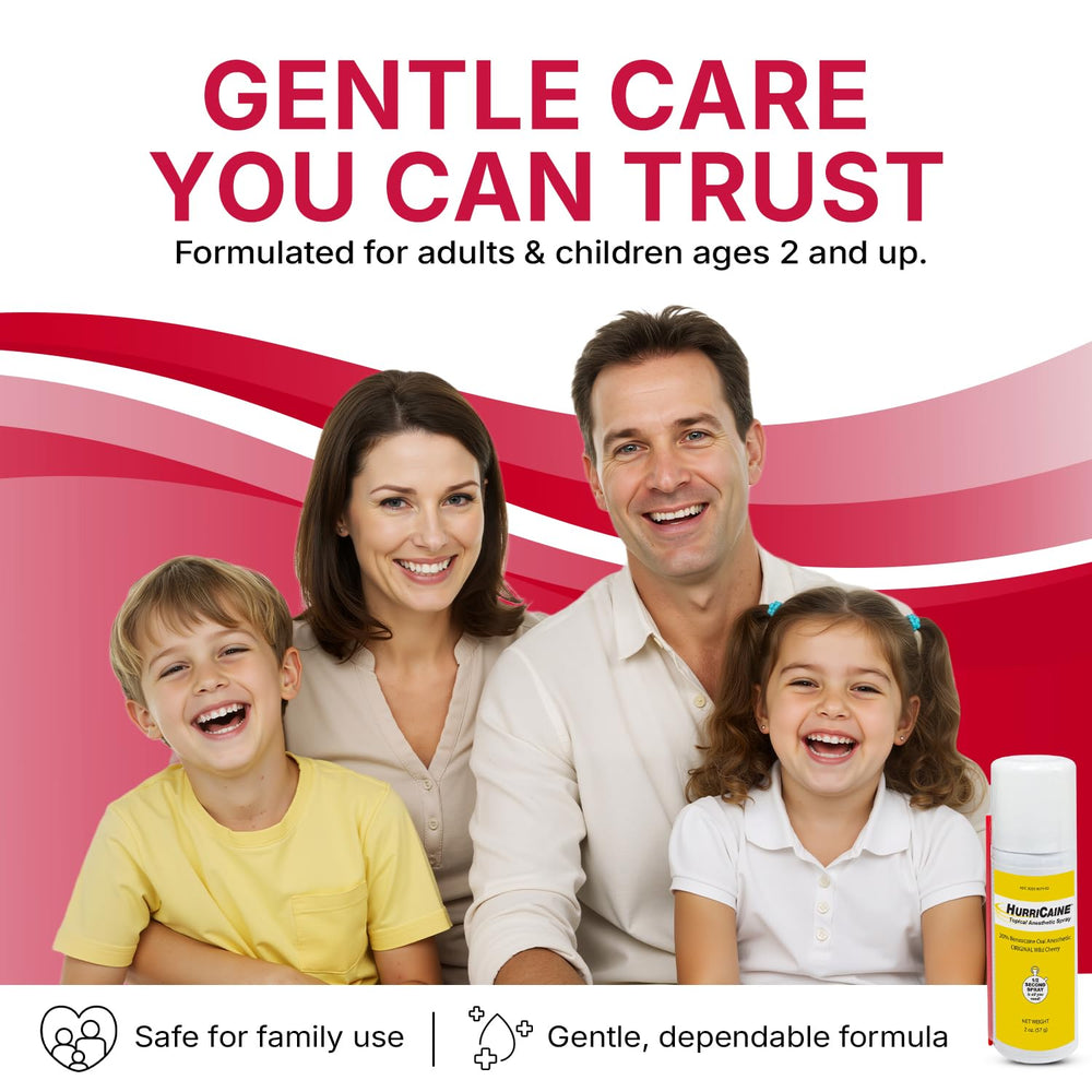 Beutlich HurriCaine pre-procedure dental compatibility for comfort.