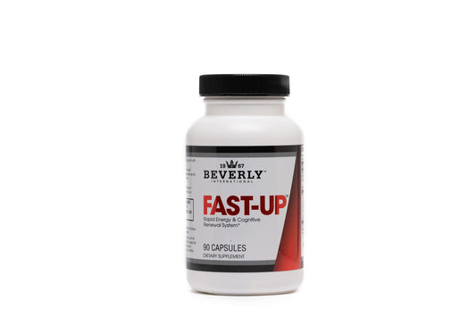 Beverly International Fast-Up bottle front view boosts focus-ready energy
