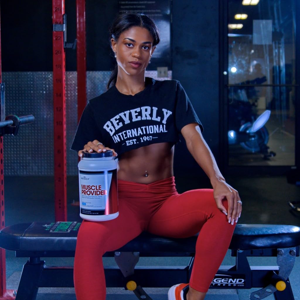 Be Beverly International Muscle Provider Vanilla display for easy grab-and-go serving