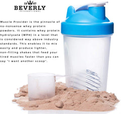 Be Beverly International Muscle Provider Vanilla post-workout setup for lean muscle support