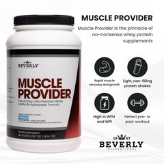 Be Beverly International Muscle Provider Vanilla shake glass reveals dessert-like flavor