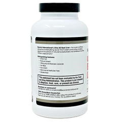 Beverly International Ultra 40 Beef Liver capsules close-up, convenient athletic supplementation.