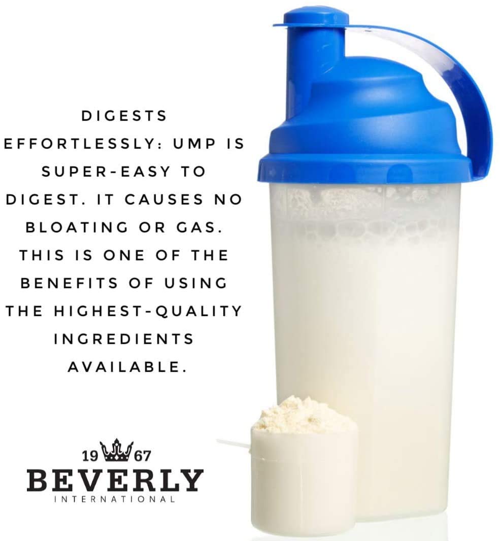Beverly International UMP protein powder nutrition label close-up