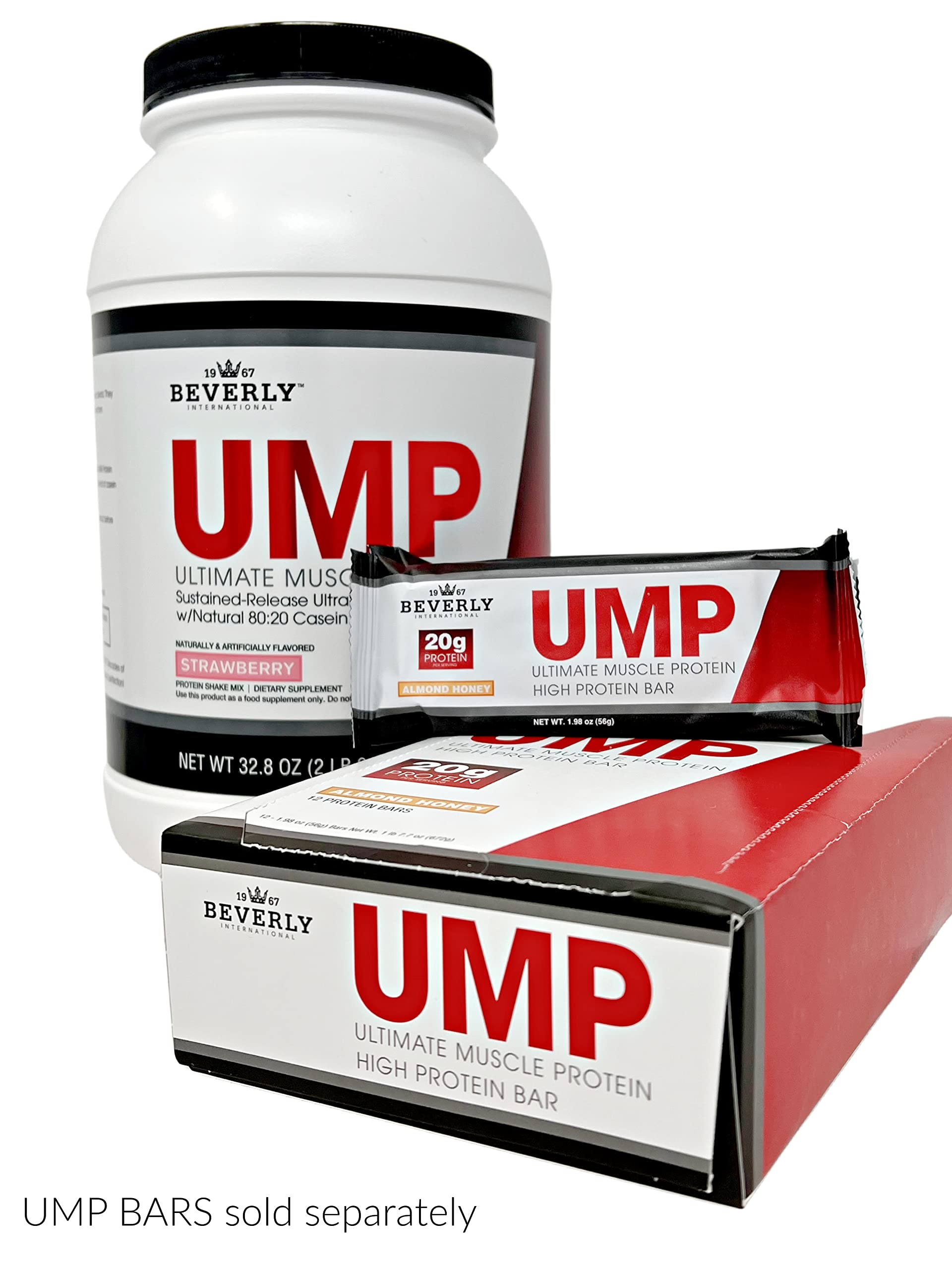 UMP strawberry scoop for quick, tasty protein intake after workouts.