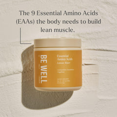 Pouring lemon amino acids powder into glass for refreshing hydration