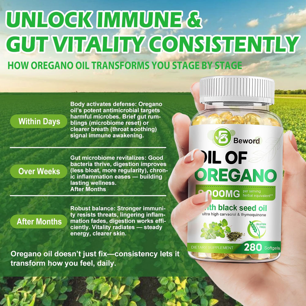 BEWORD 2-in-1 formula graphic emphasizes antioxidant and immune synergy