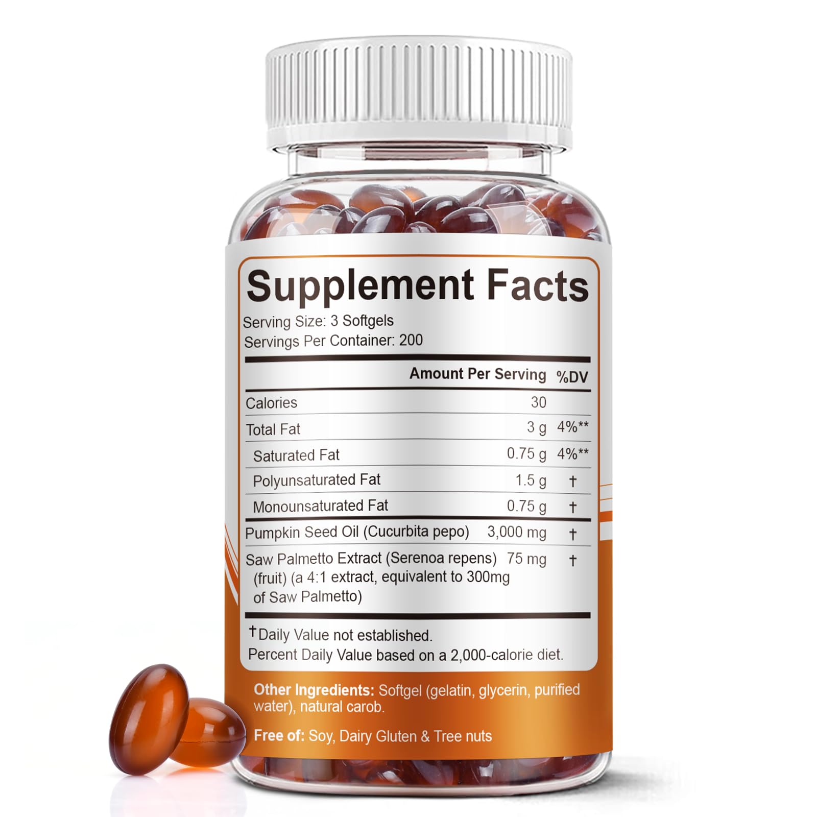 BEWORD pumpkin seed oil capsules support hair vitality and urinary comfort.