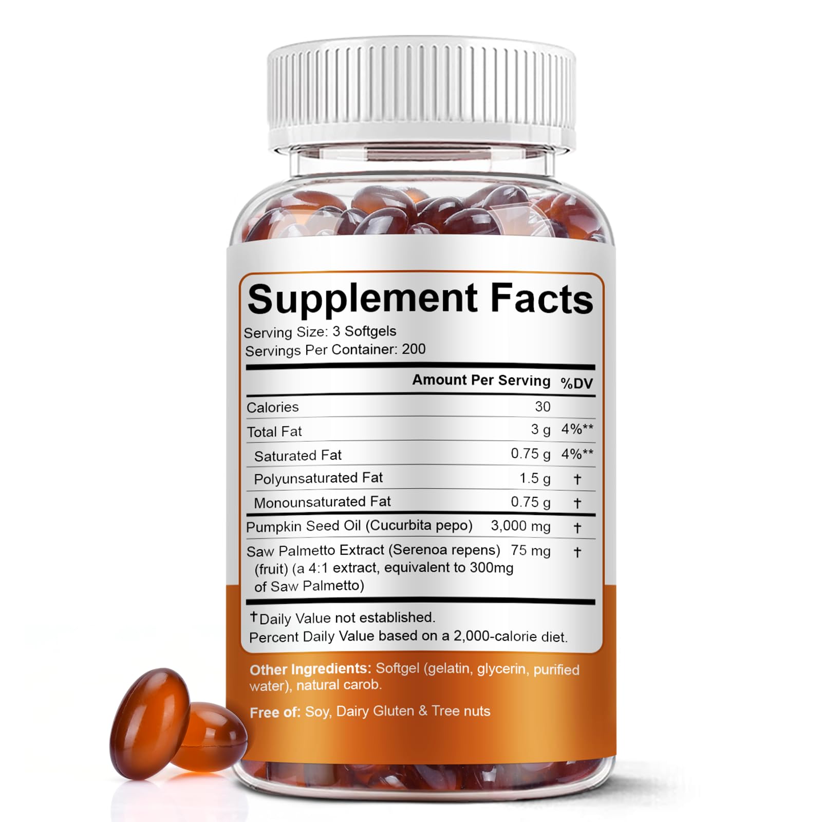 BEWORD softgels capsules close-up showing the potent 2-in-1 formula