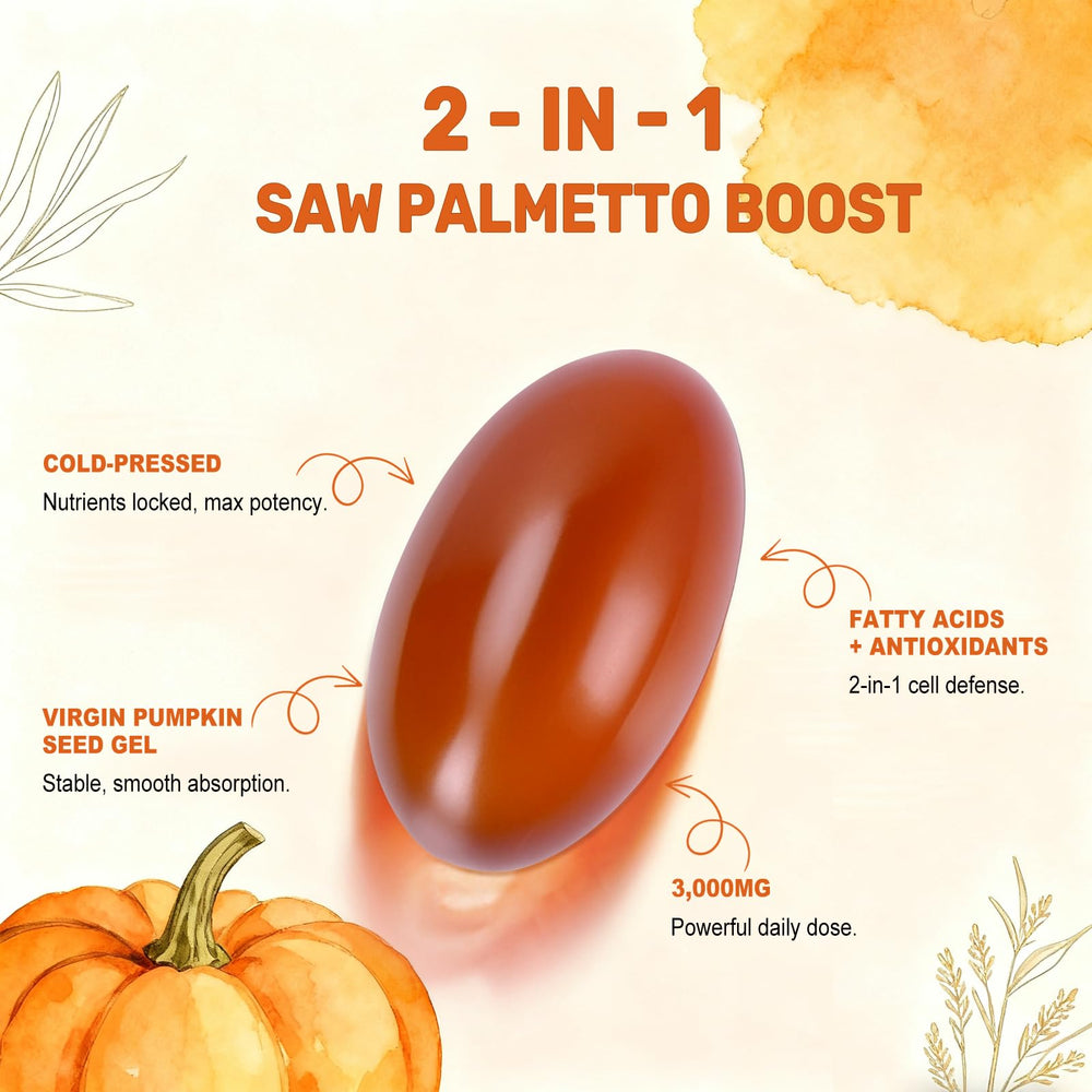 BEWORD saw palmetto capsules shown with 4:1 extract for prostate health support.