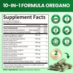 B BEWORTHS oregano oil capsules ready to swallow for gut balance.